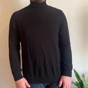 Mens perforated turtleneck